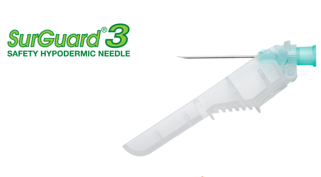 SurGuard®3 safety needle - 10% sharper than similar BD safety needles